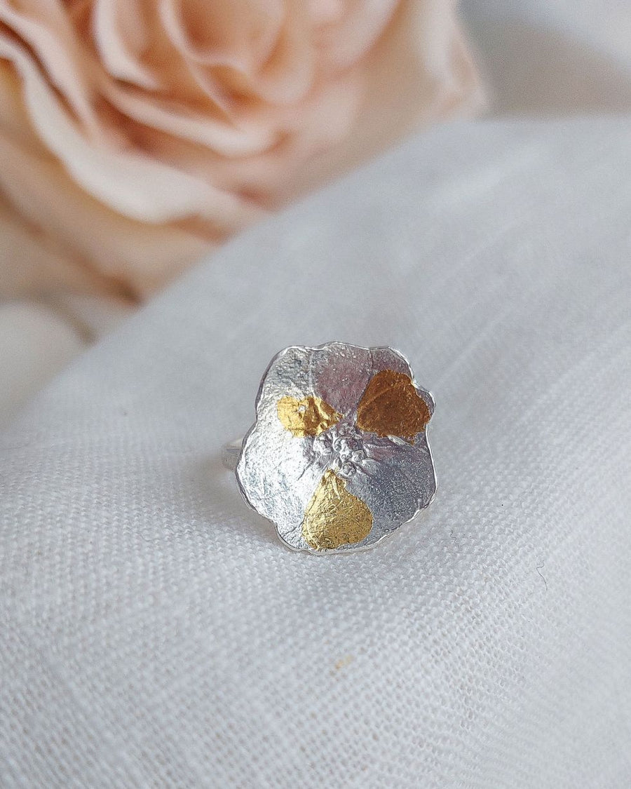Silver Small Rose Flower Ring